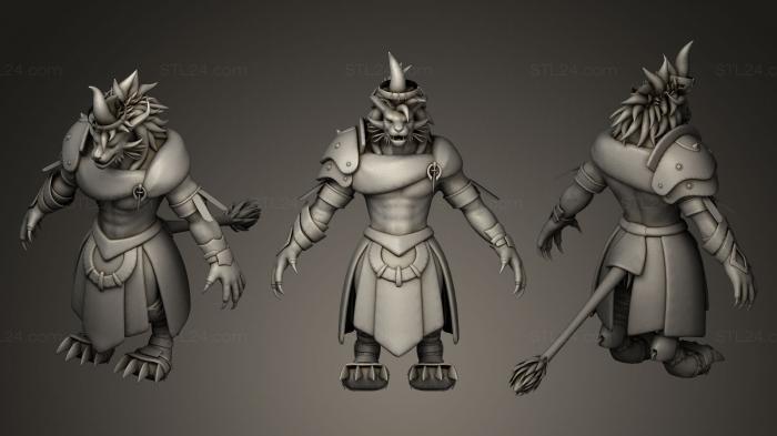 Figurines heroes, monsters and demons (Zeno Darkspire_2, STKM_0406) 3D models for cnc